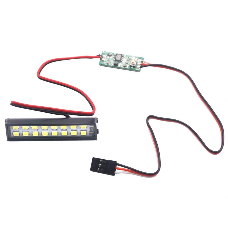 Share Goo ShareGoo 16LEDs RC Crawler Car LED Light Bar Roof Lamp Simulation Spotlight Kit 5-8.4V Compatible with Traxxas TRX-4 Trx4 Axial SCX10 90046 RC4WD D90 CC01 RC Car Crawler Truck - Image 2